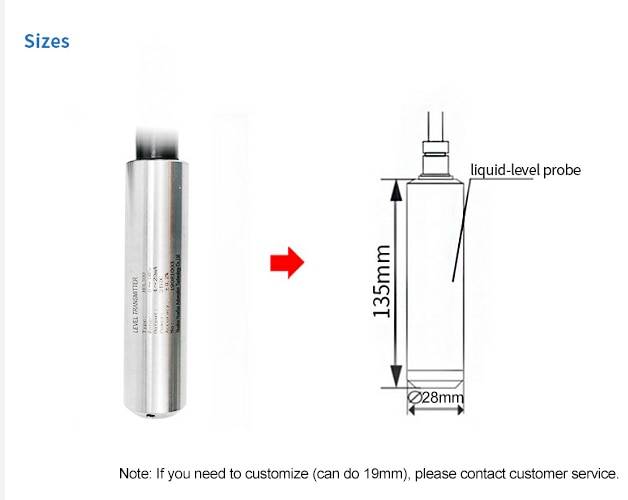 0-5V 4-20mA RS485 Water Level Measuring Measurement Sensor 0-5m Water Liquid Fuel Level Transducer