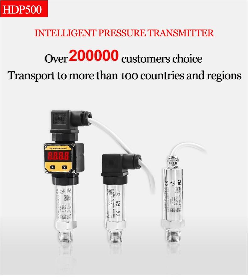 Waterproof 12V G1/2 Pressure Sensor Transmitter Pressure Transducer 1.2 MPa For Water Gas Oil
