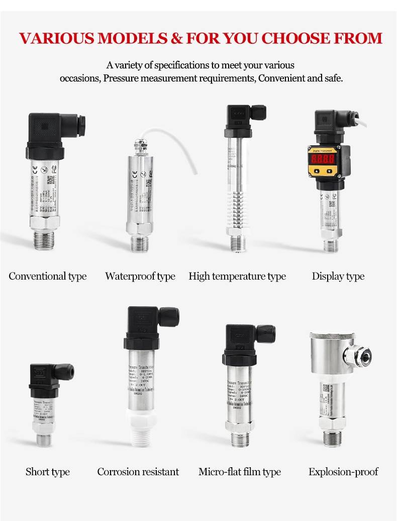 Waterproof 12V G1/2 Pressure Sensor Transmitter Pressure Transducer 1.2 MPa For Water Gas Oil